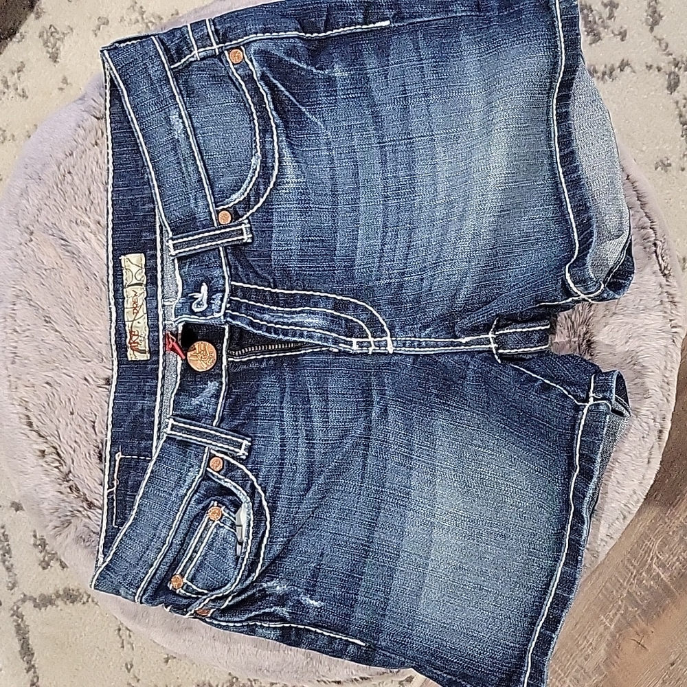 Buckle Denim Shorts